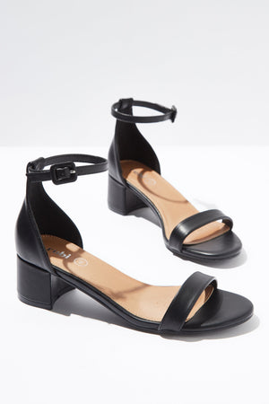 Women Rubi Lizzie Low Block Heel - Black Smooth